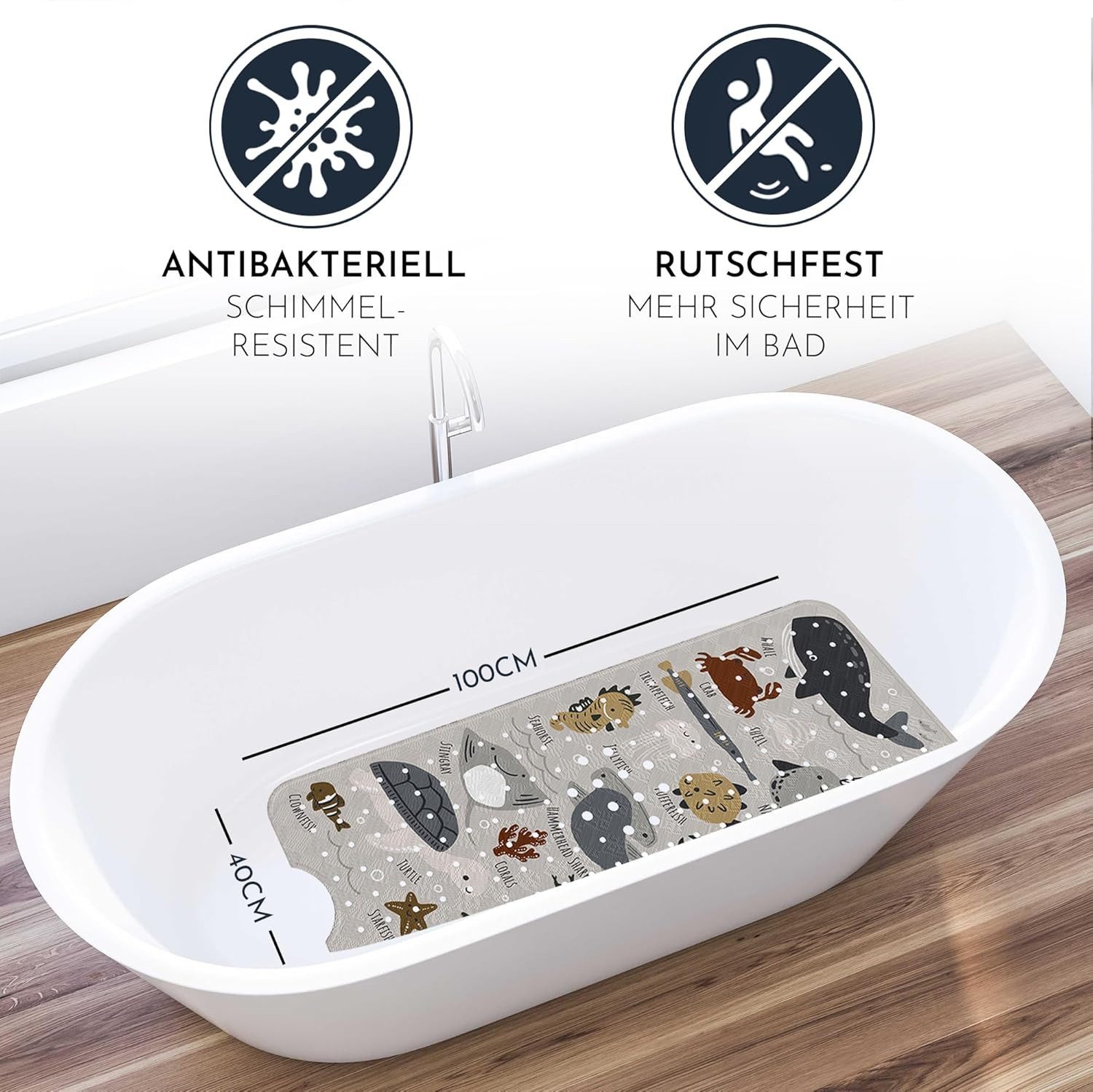 Homerella Badematte rutschfest Kinder - 100% günstig online kaufen