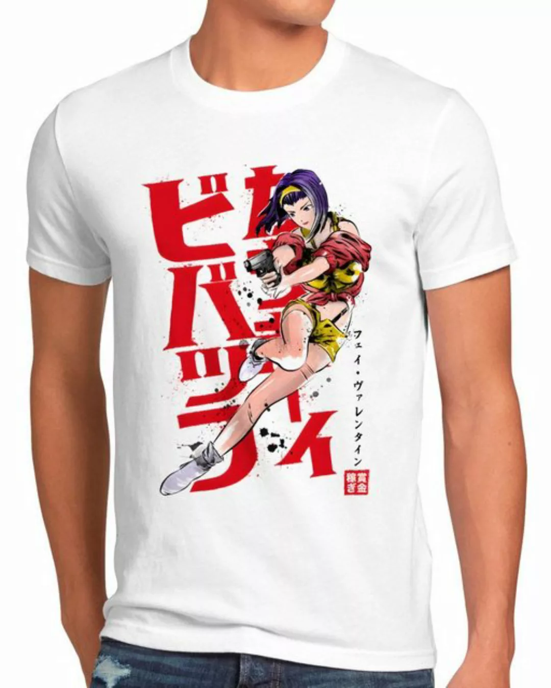 style3 T-Shirt Faye in Action anime manga swordfish cowboy bebop günstig online kaufen