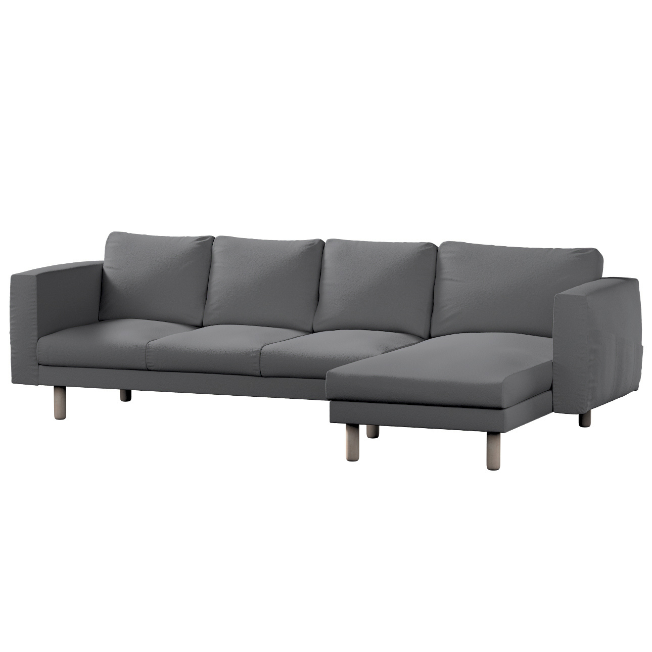 Bezug für Norsborg 4-Sitzer Sofa mit Recamiere, grau, Norsborg Bezug für 4- günstig online kaufen