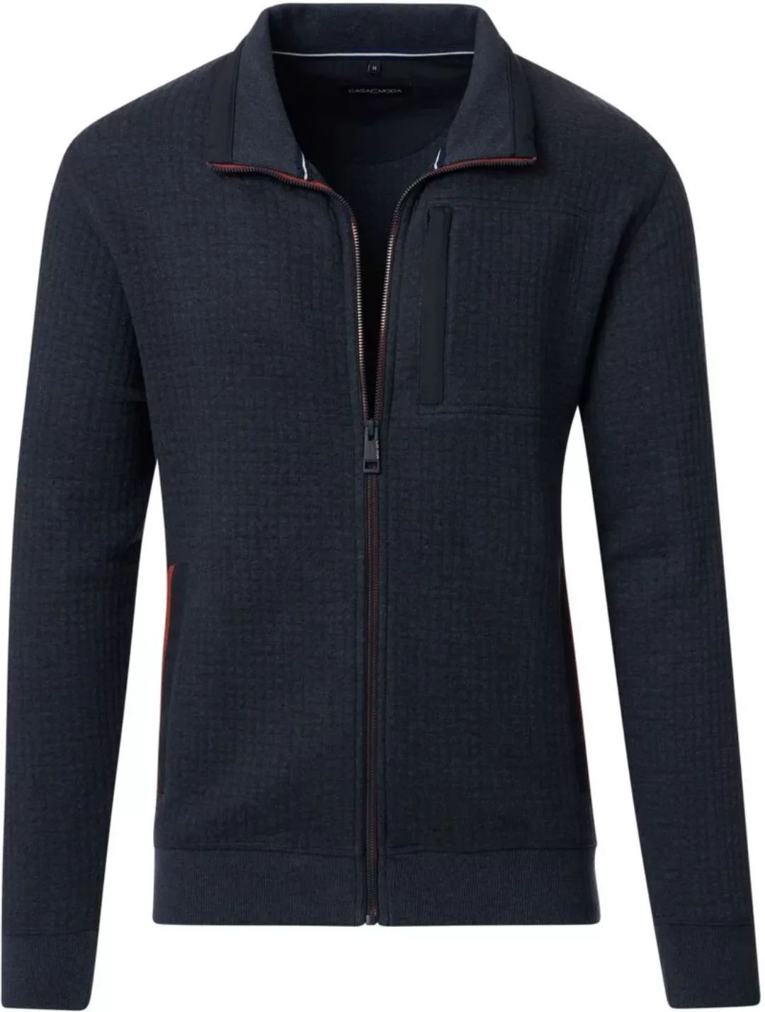 Casa Moda Strickjacke Zip Navy - Größe 4XL günstig online kaufen