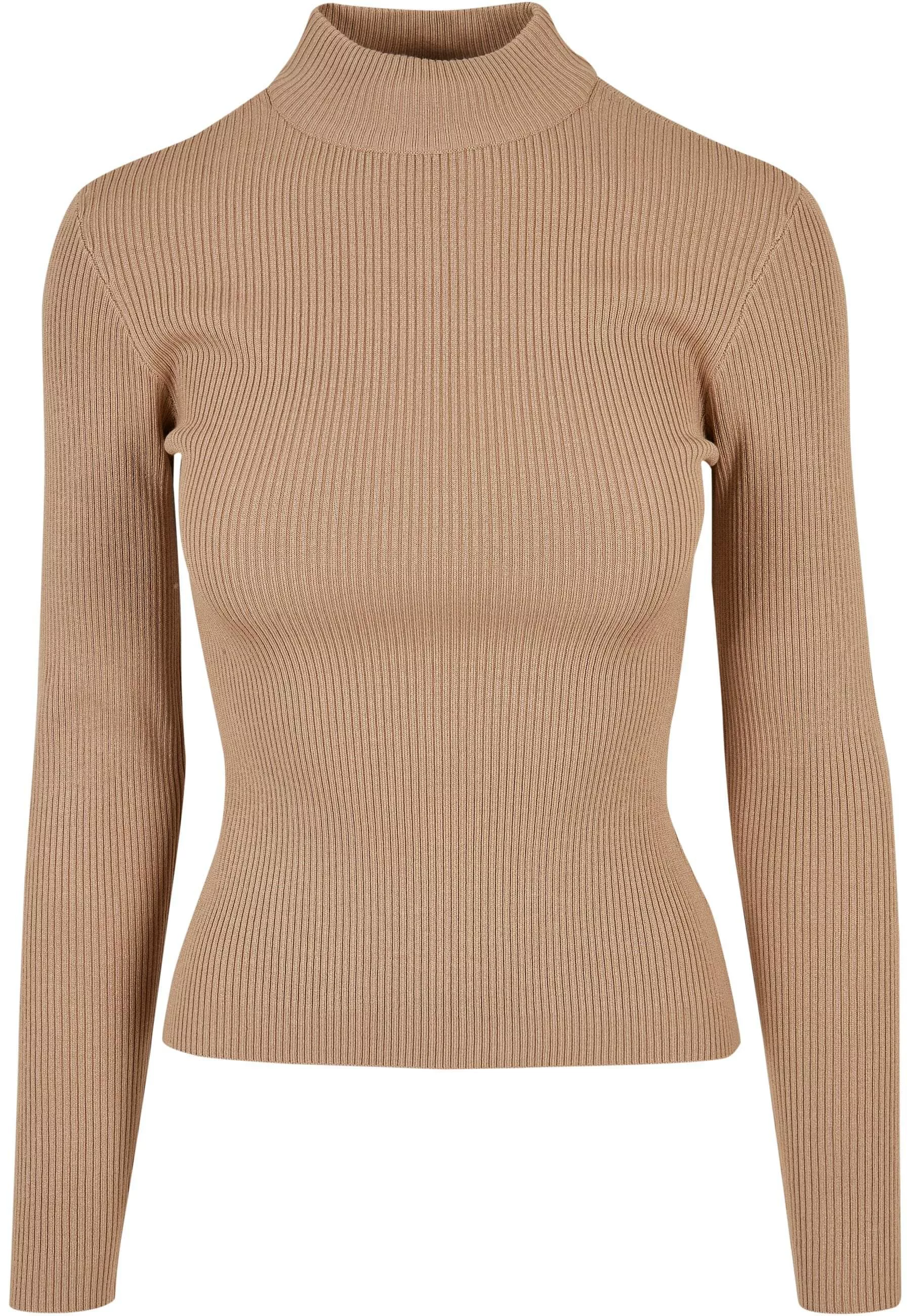 URBAN CLASSICS Sweater "Urban Classics Damen Ladies Rib Knit Turtelneck Swe günstig online kaufen