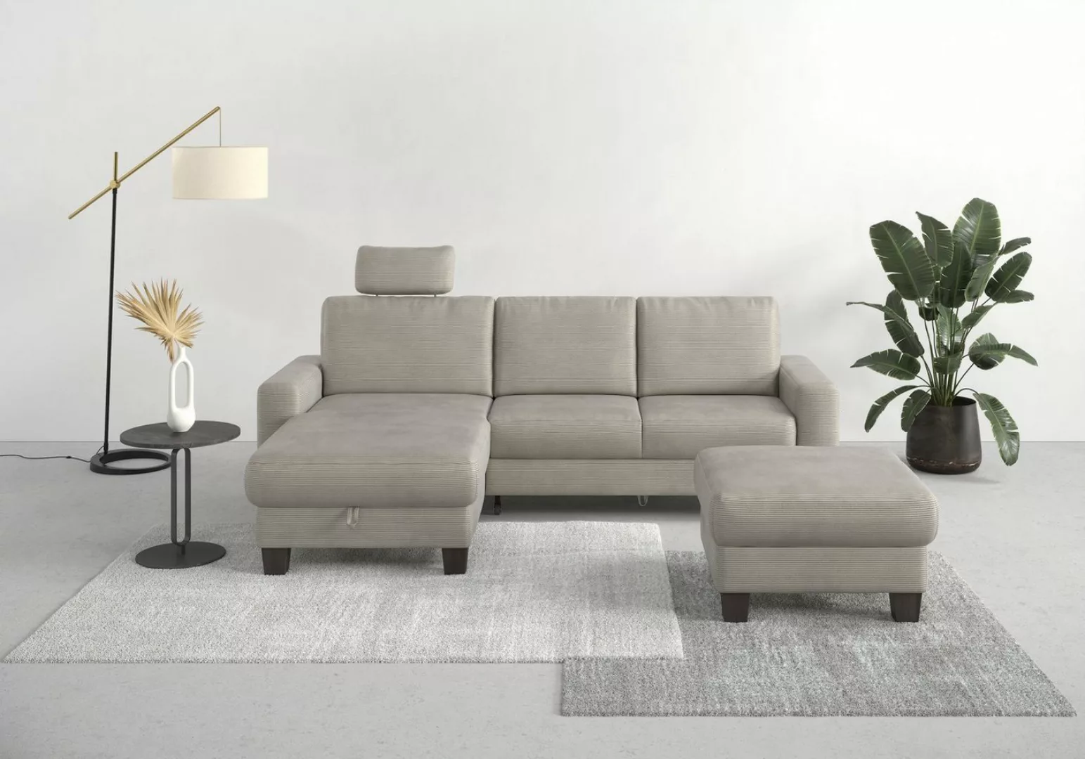 Home affaire Ecksofa Summer L-Form, mit Recamiere, mit oder ohne Bettfunkti günstig online kaufen