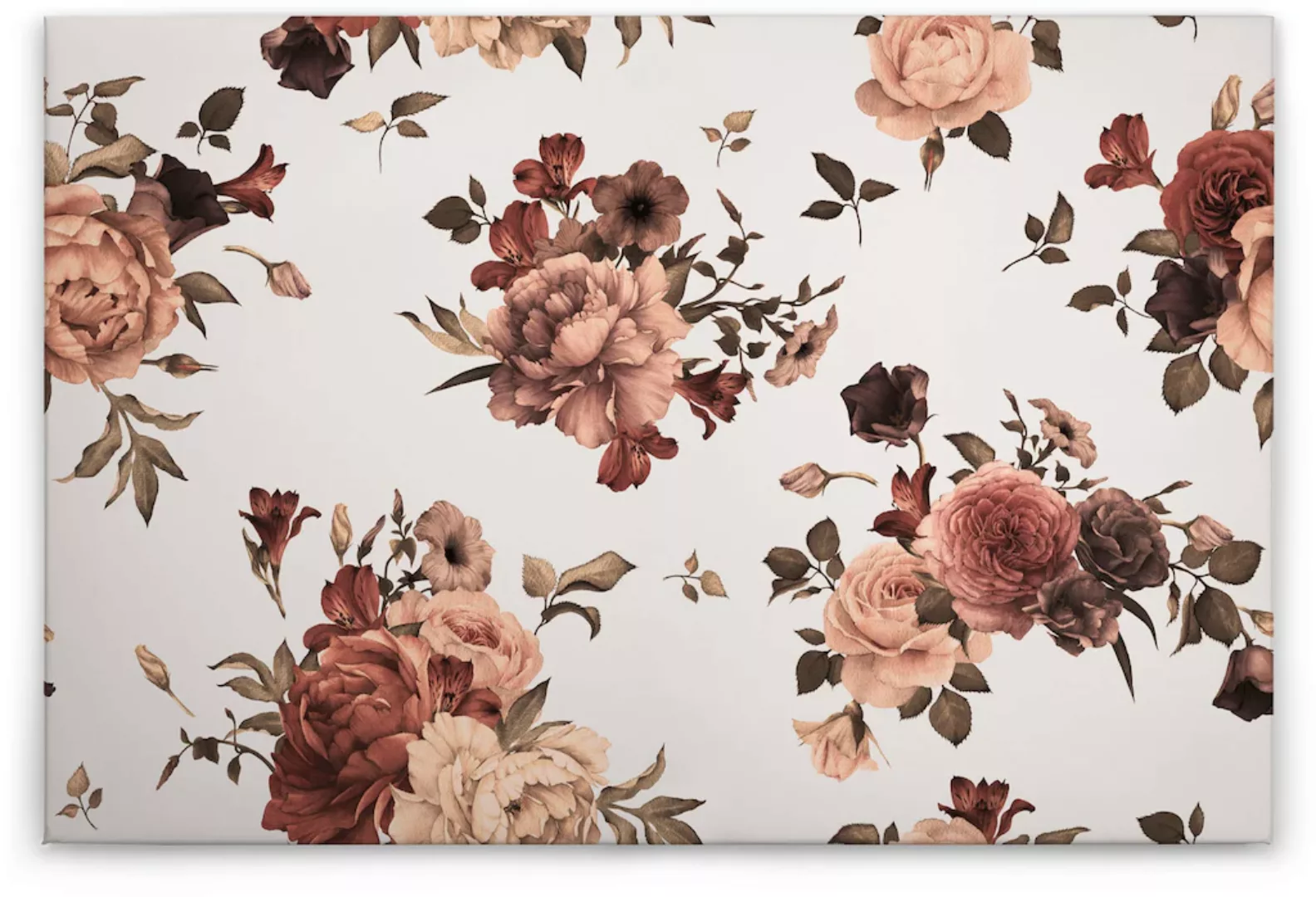 A.S. Création Leinwandbild "Flower Bouquet", Blumen, (1 St.), Landhaus Keil günstig online kaufen