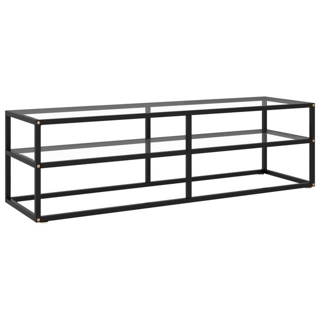 furnicato TV-Schrank Schwarz mit Hartglas 140x40x40 cm günstig online kaufen