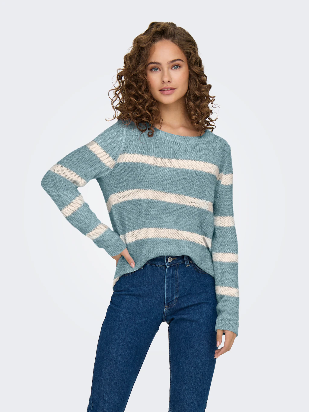 ONLY Strickpullover "ONLGEENA XO L/S PULLOVER KNT NOOS", mit Rundhalsaussch günstig online kaufen