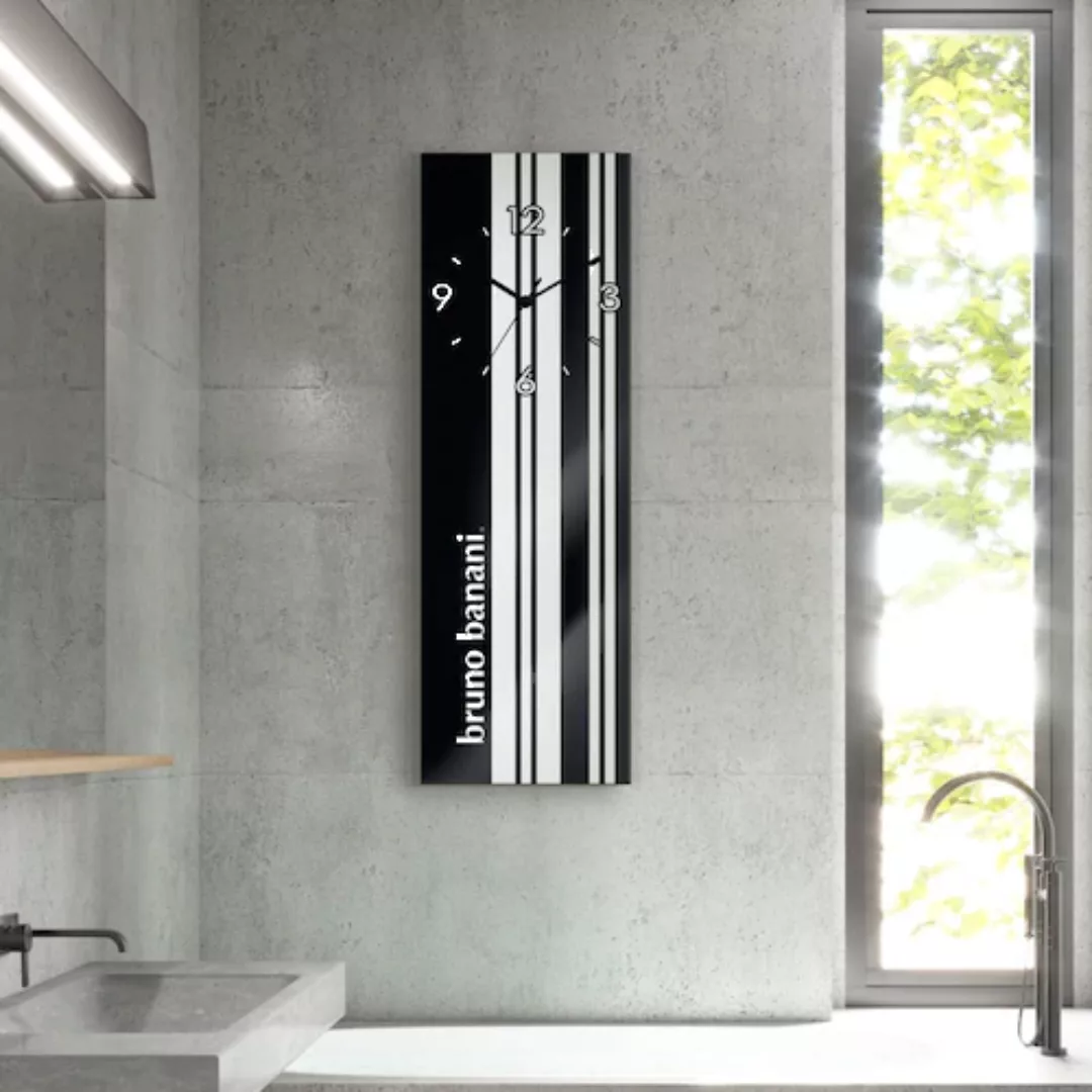 Bruno Banani Wanduhr »Stripes auf Glas«, analog, 20 cm günstig online kaufen