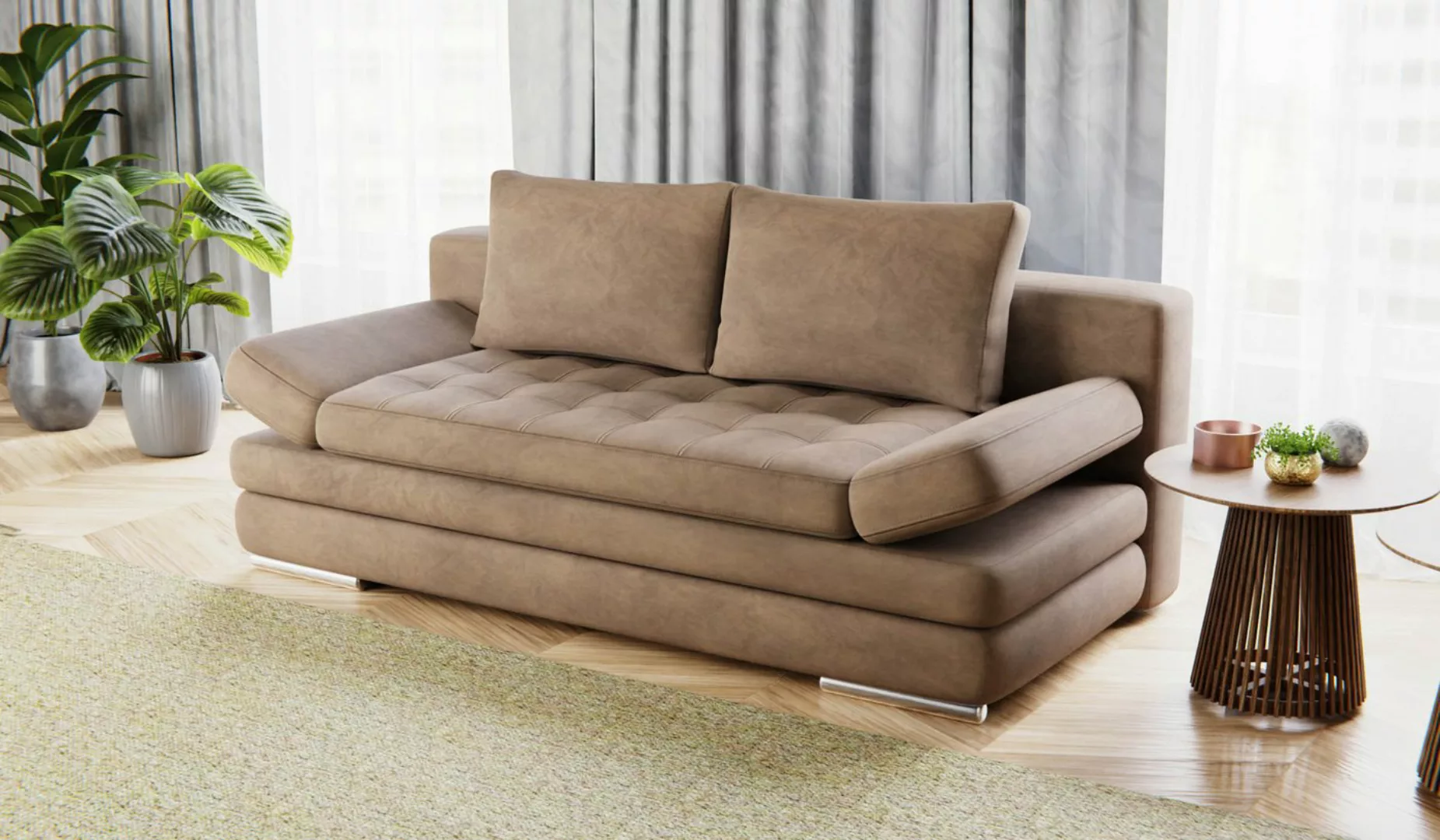 Hygger Möbelhaus Schlafsofa Barni Sofa mit Bettfunktion 202х145 см, Inkl. A günstig online kaufen