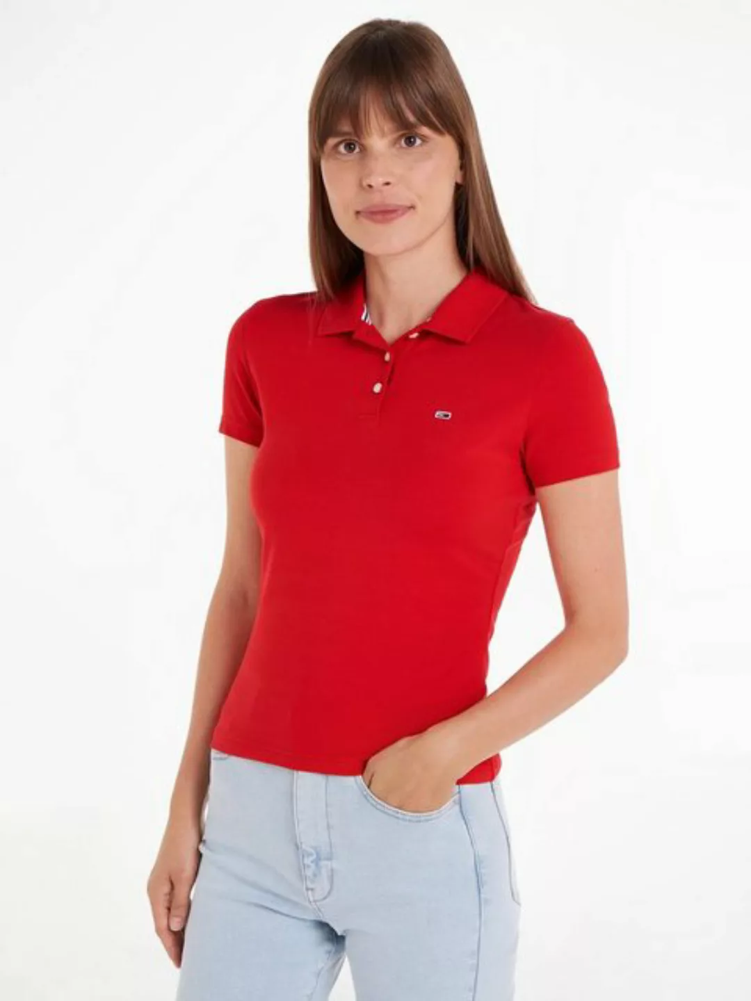 Tommy Jeans Poloshirt mit kurzer Knopfleiste günstig online kaufen