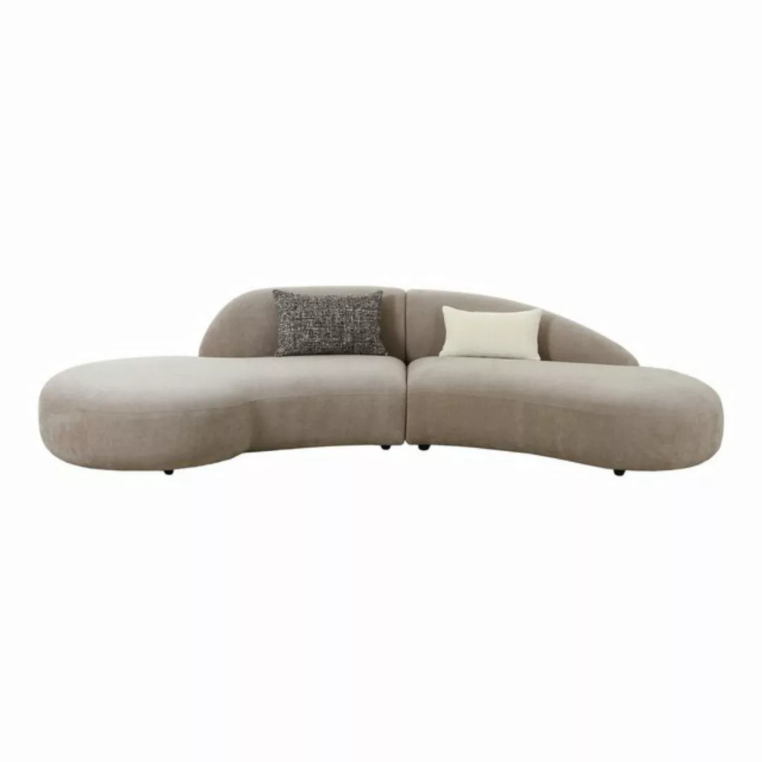 House Nordic Sofa Venice, in Beige, Stoff - 90x72x318cm (BxHxT) günstig online kaufen