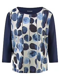 Rundhals-Shirt 3/4-Arm Rabe blau günstig online kaufen