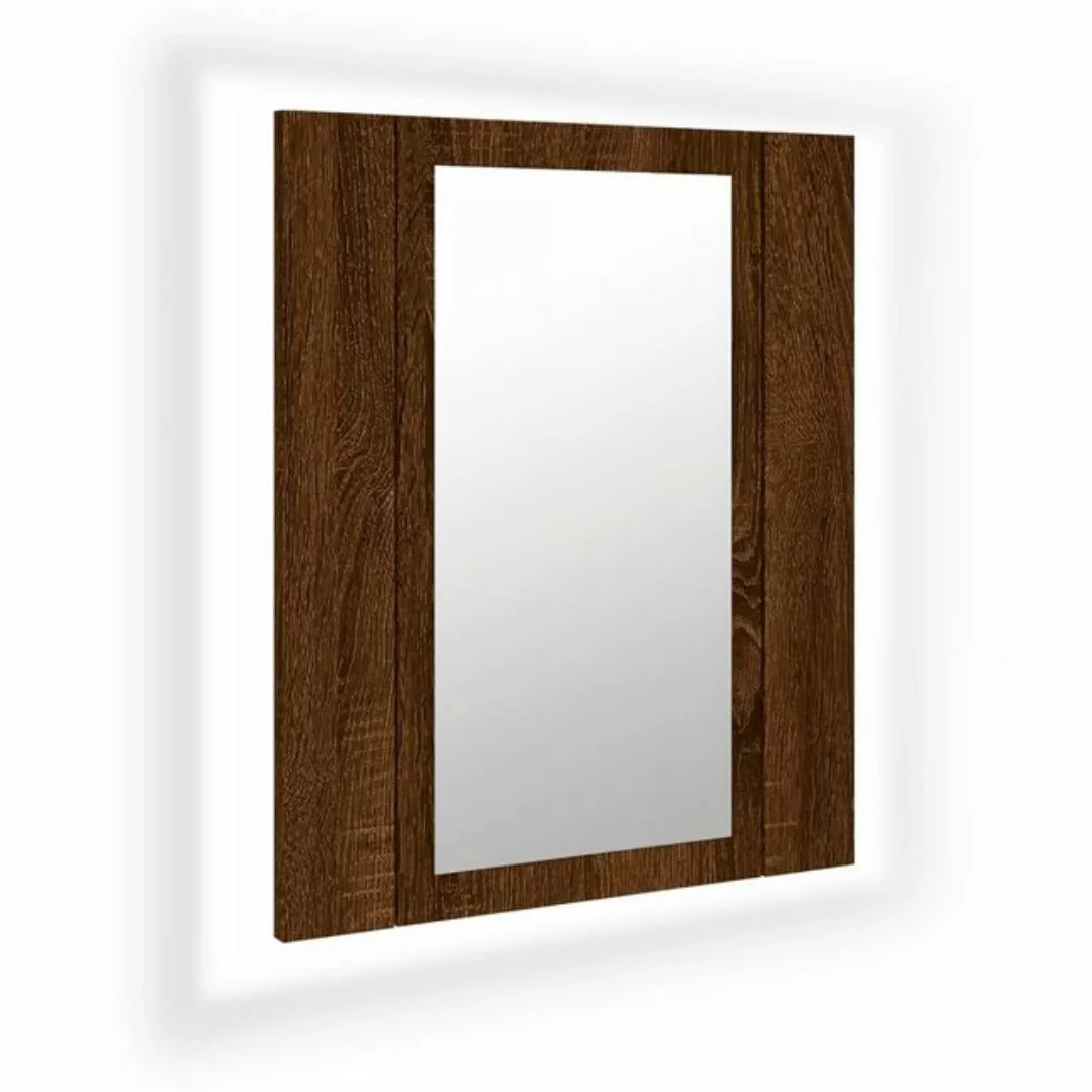 vidaXL Badezimmerspiegelschrank LED-Spiegelschrank Braun Eichen-Optik 40x12 günstig online kaufen