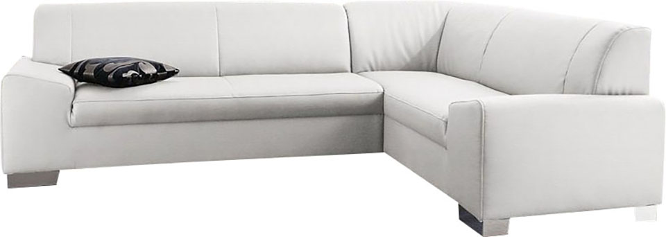 DOMO collection Ecksofa "Alisson, zeitlose Optik, flache Armlehnen, L-Form" günstig online kaufen