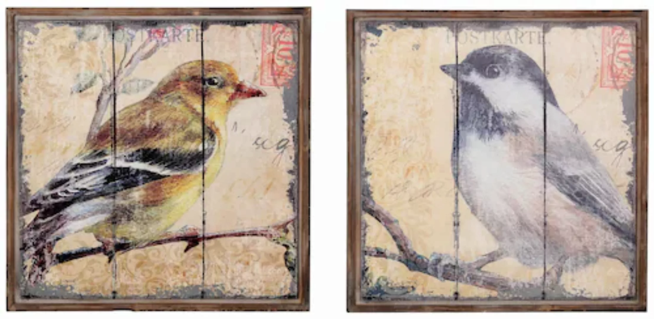 HOFMANN LIVING AND MORE Bild »Vogel«, (Set), Tiermotiv (Set, 2 St.) günstig online kaufen