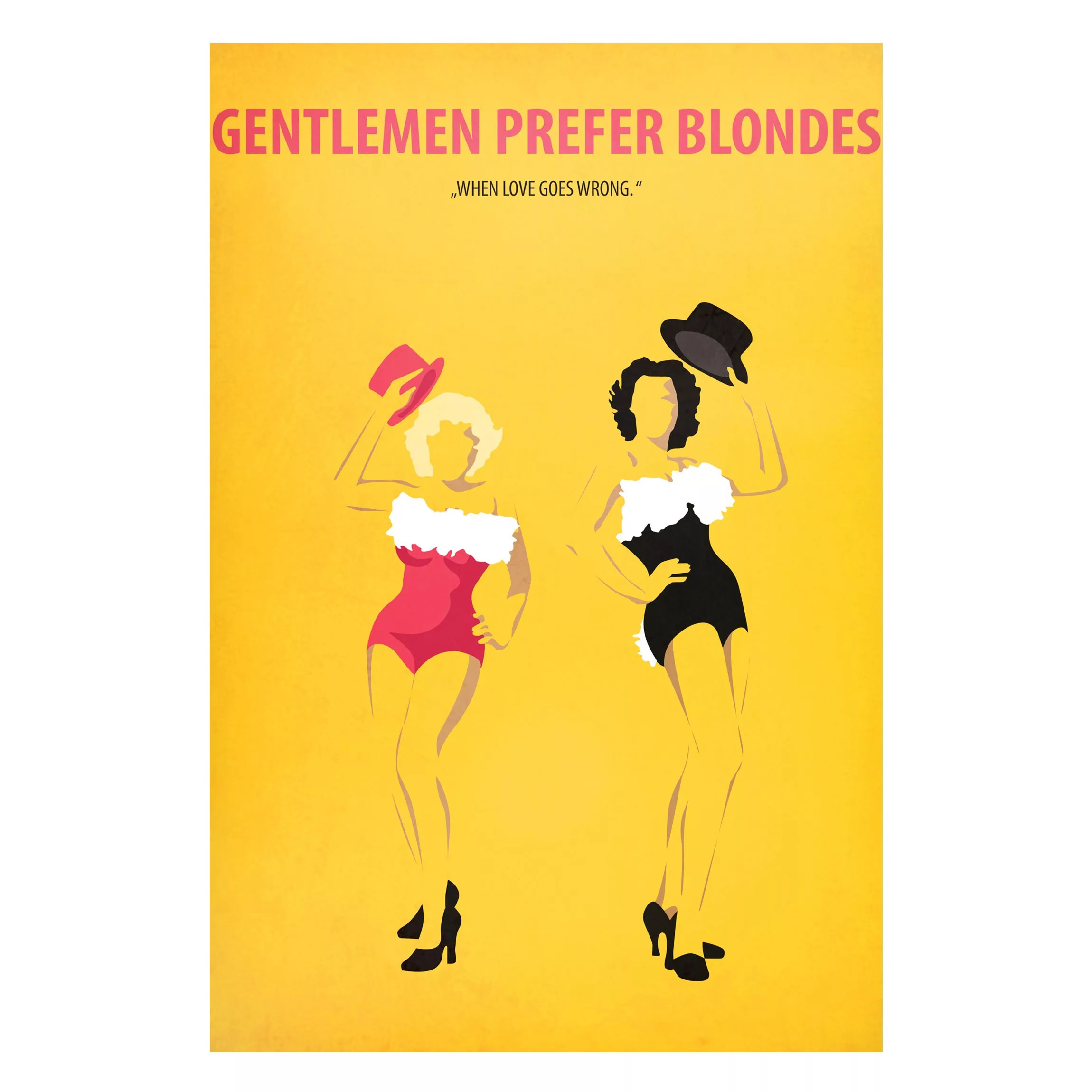 Magnettafel Kunstdruck - Hochformat 2:3 Filmposter Gentlemen prefer blondes günstig online kaufen