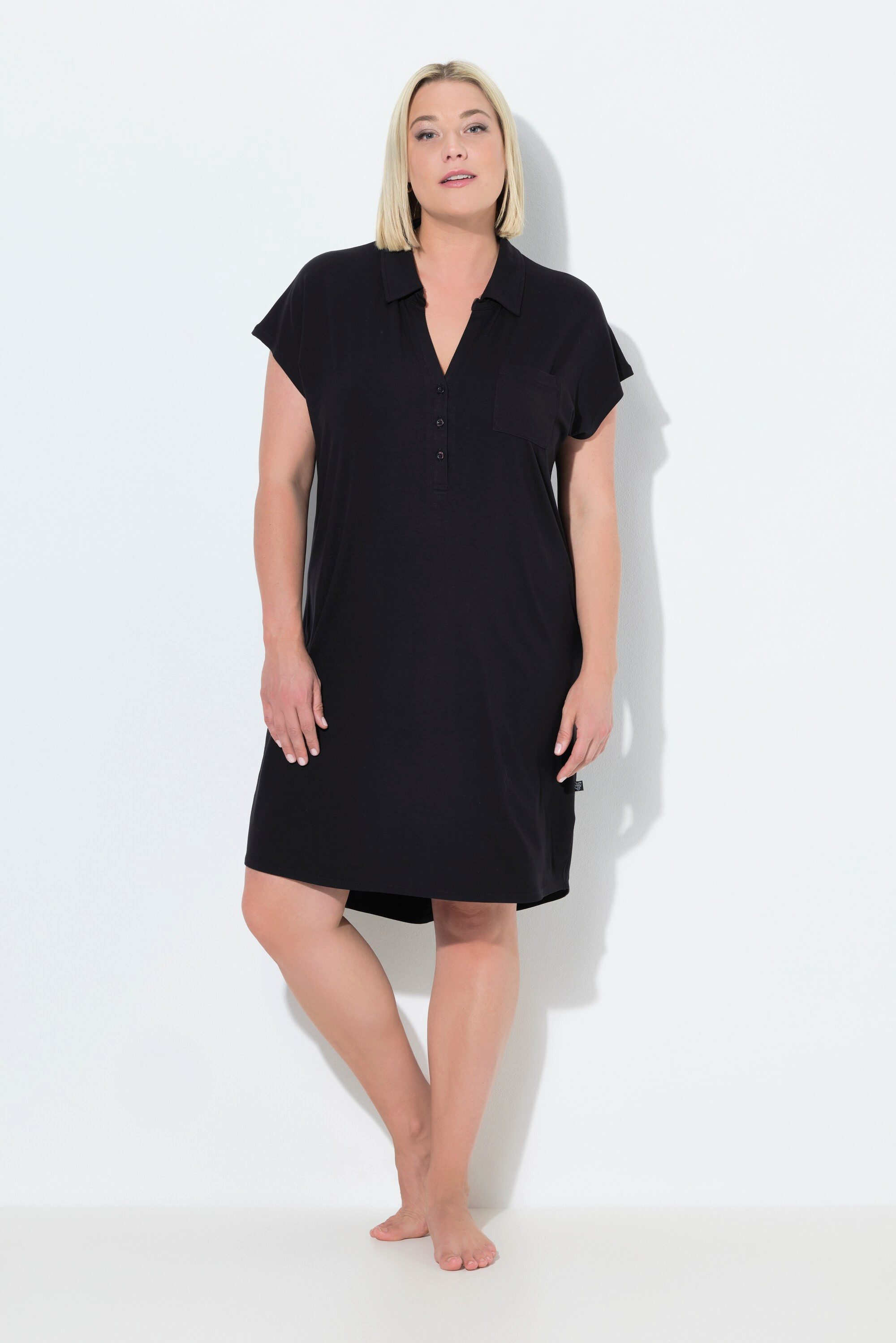 Ulla Popken Nachthemd Nachthemd oversized Hemdkragen günstig online kaufen