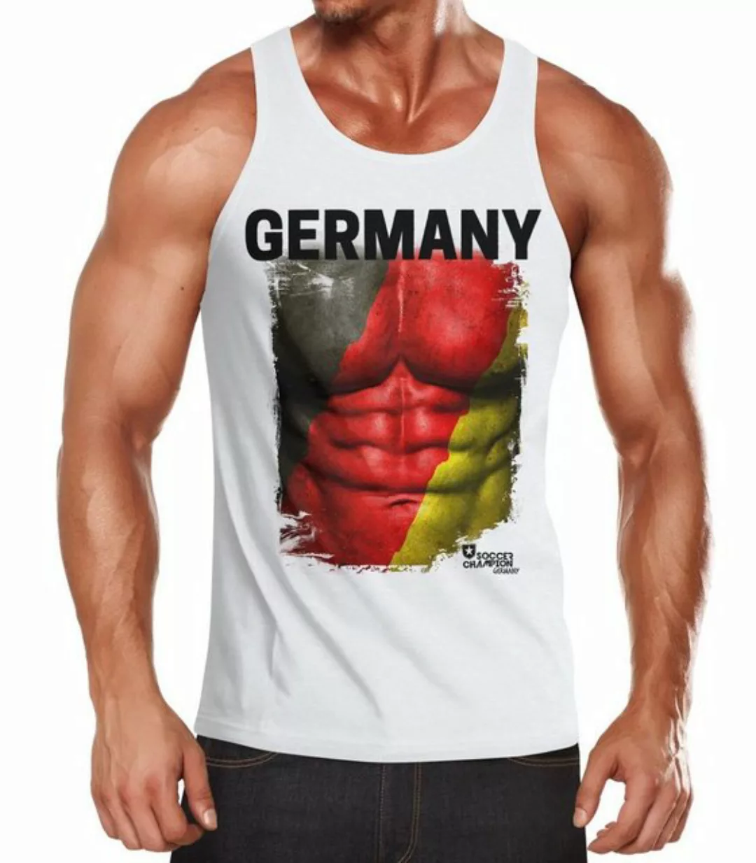 MoonWorks Tanktop EM Tanktop Herren Fußball Deutschland Flagge Fanshirt Was günstig online kaufen