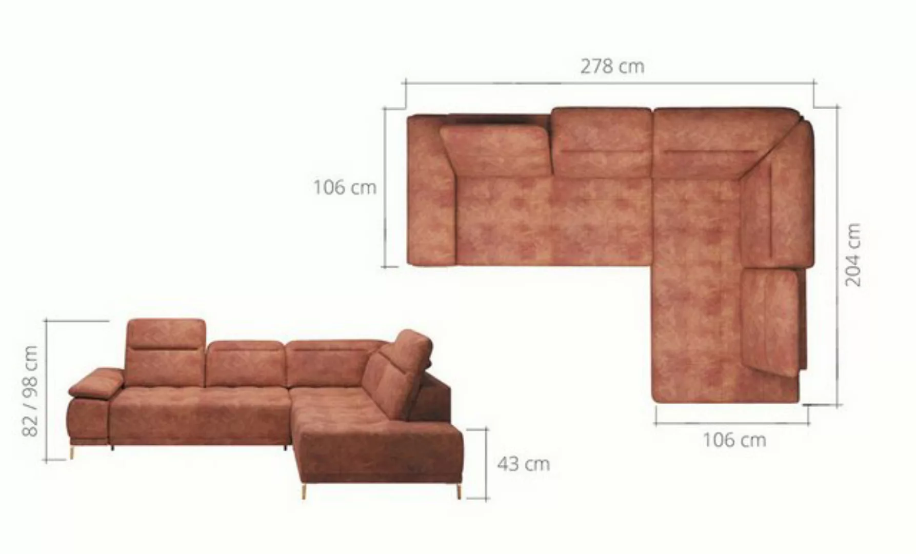 JVmoebel Ecksofa Wohnlandschaft Garnitur Design Sofa Stoff Automatisches Ec günstig online kaufen