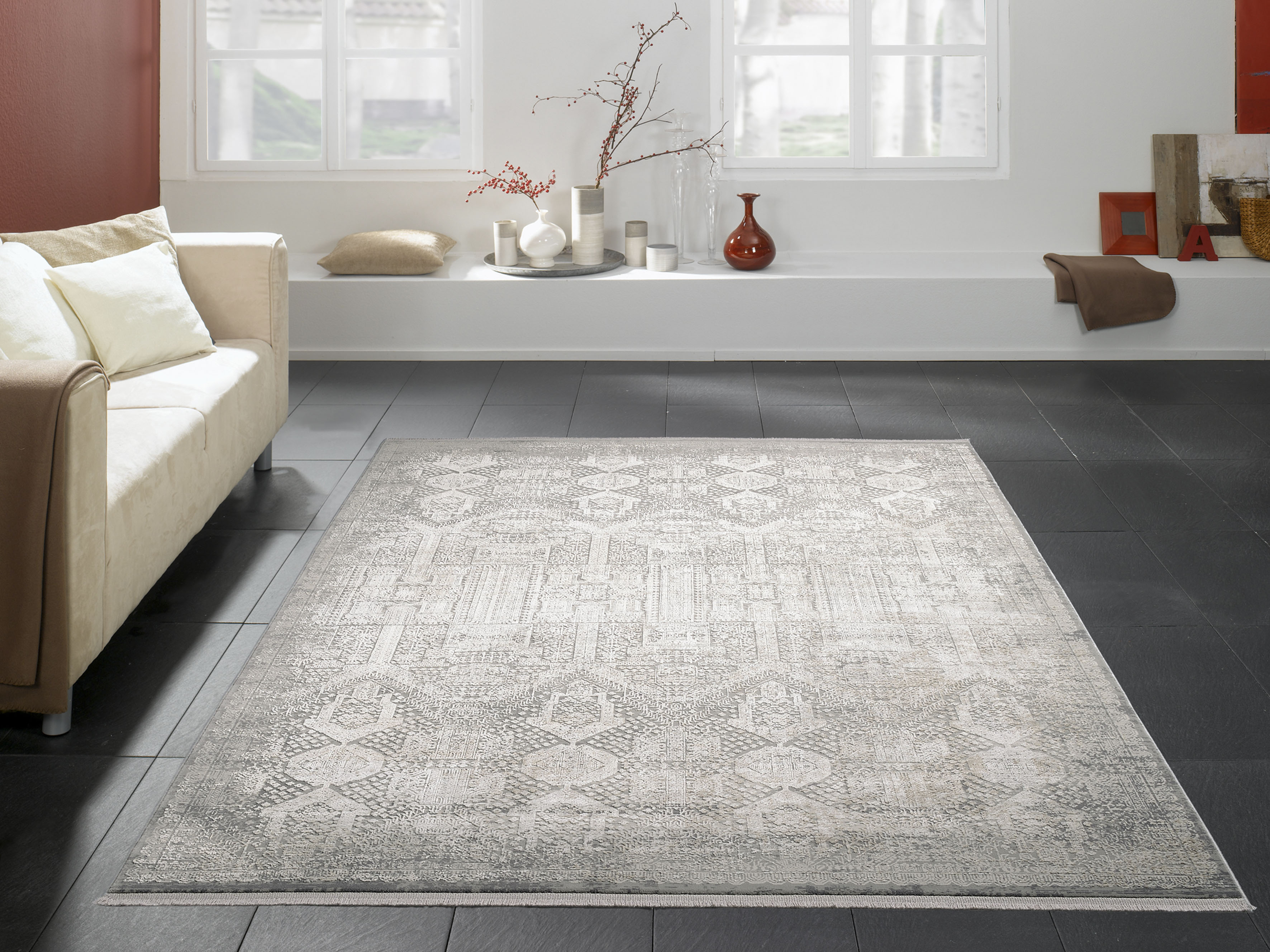 Musterring Teppich   ¦ beige ¦ Viskose,Synthetische Fasern ¦ Maße (cm): B: günstig online kaufen
