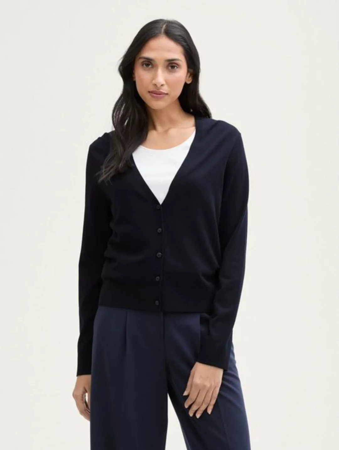 TOM TAILOR Cardigan Cardigan mit V-Ausschnitt günstig online kaufen