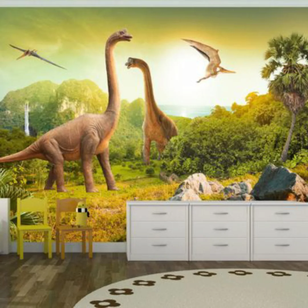 artgeist Fototapete Dinosaurier mehrfarbig Gr. 200 x 140 günstig online kaufen