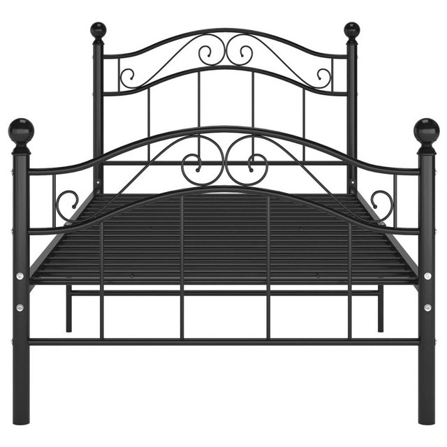 furnicato Bettgestell Bett Schwarz Metall 90x200 cm (1-tlg) günstig online kaufen