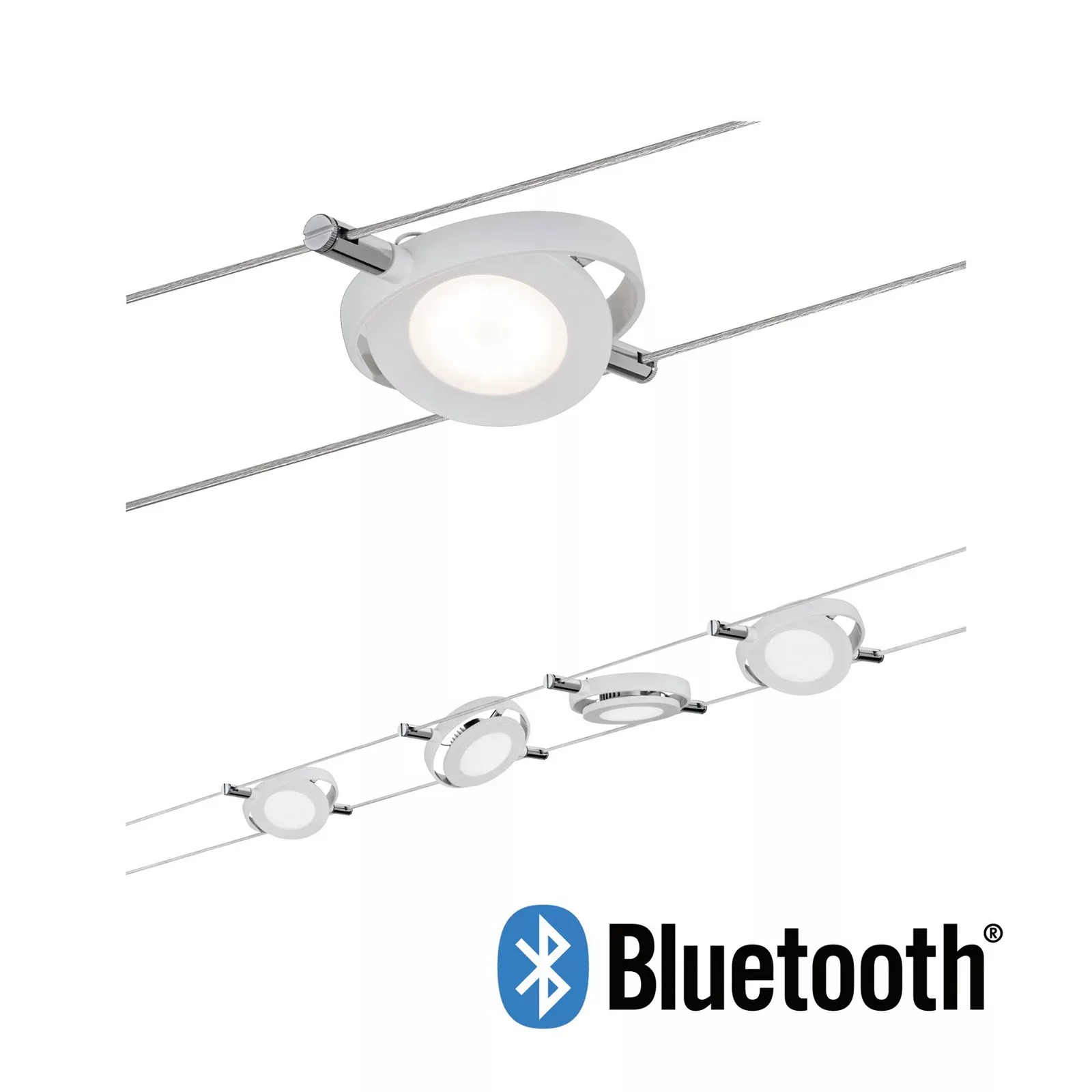 Paulmann "LED Seilsystem Smart Home Bluetooth RoundMac Basisset 4x200lm 4x4 günstig online kaufen