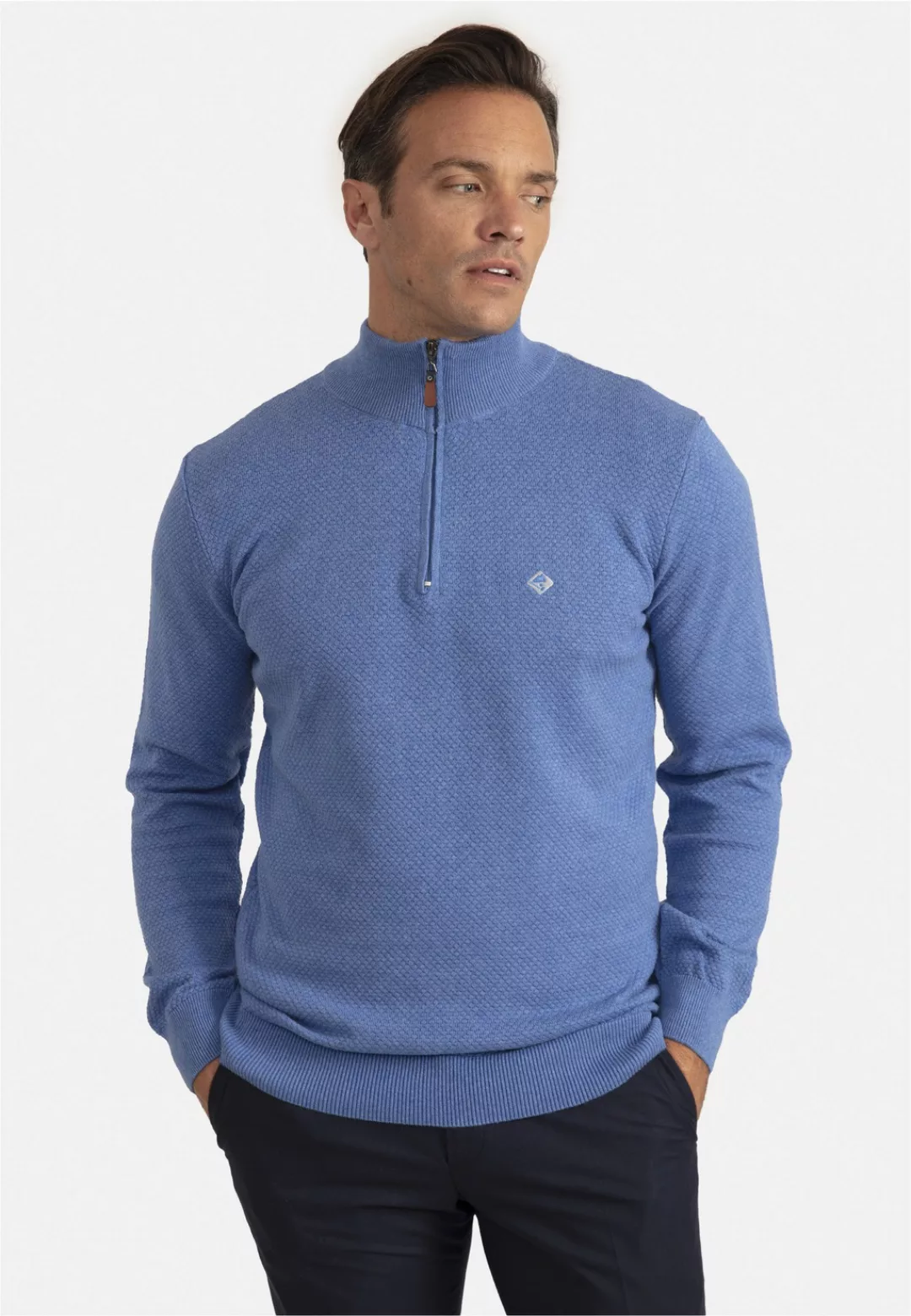 SIR RAYMOND TAILOR Strickpullover "Kate", mit bequemem Troyer-Kragen günstig online kaufen