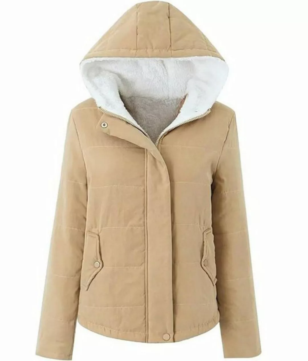 RUZU UG Winterjacke Damen Jacken Wintermäntel Modische Jacken Kapuzenjacken günstig online kaufen