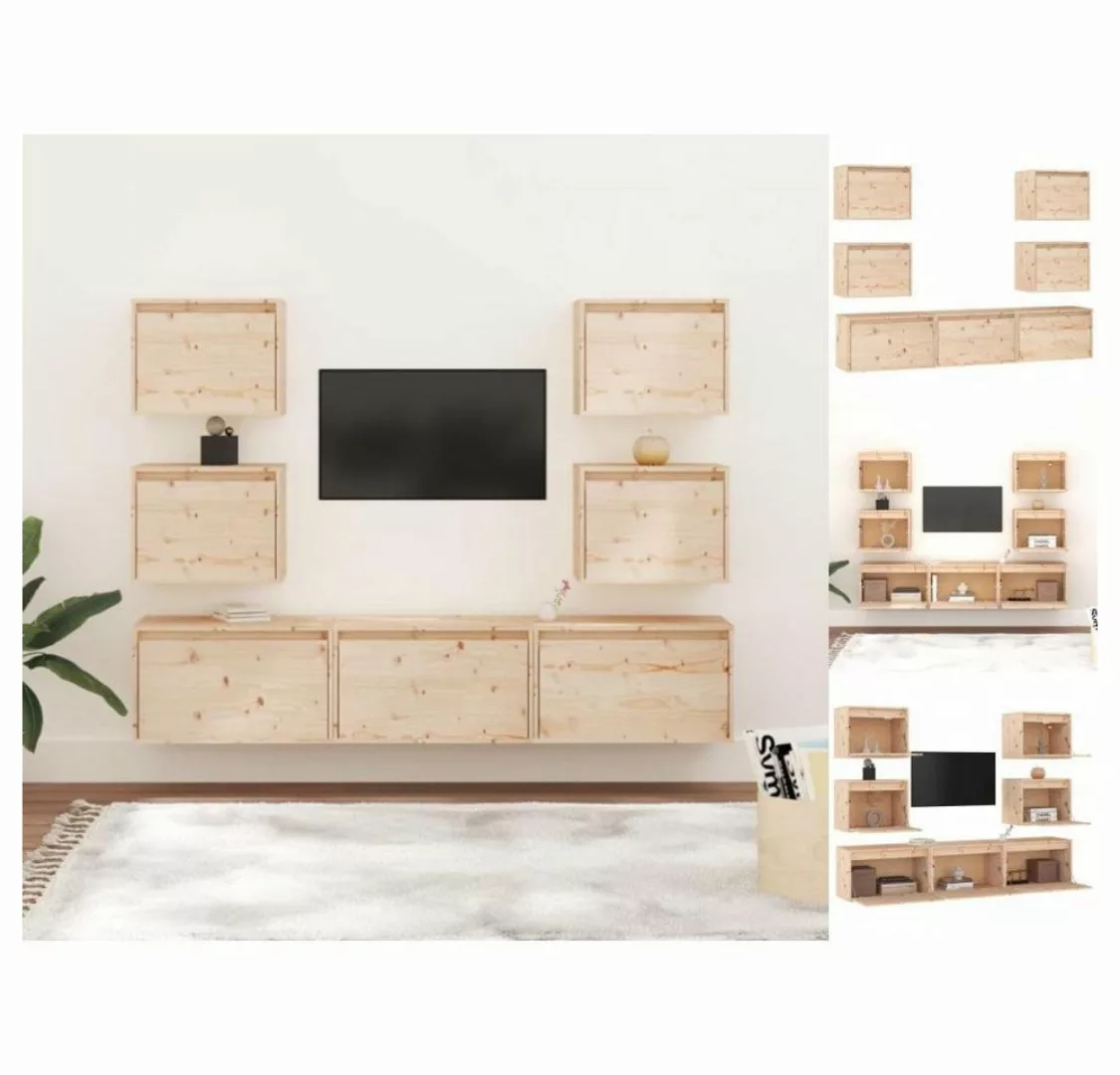 vidaXL TV-Schrank TV-Schränke 7 Stk Massivholz Kiefer Lowboard Lowboard günstig online kaufen