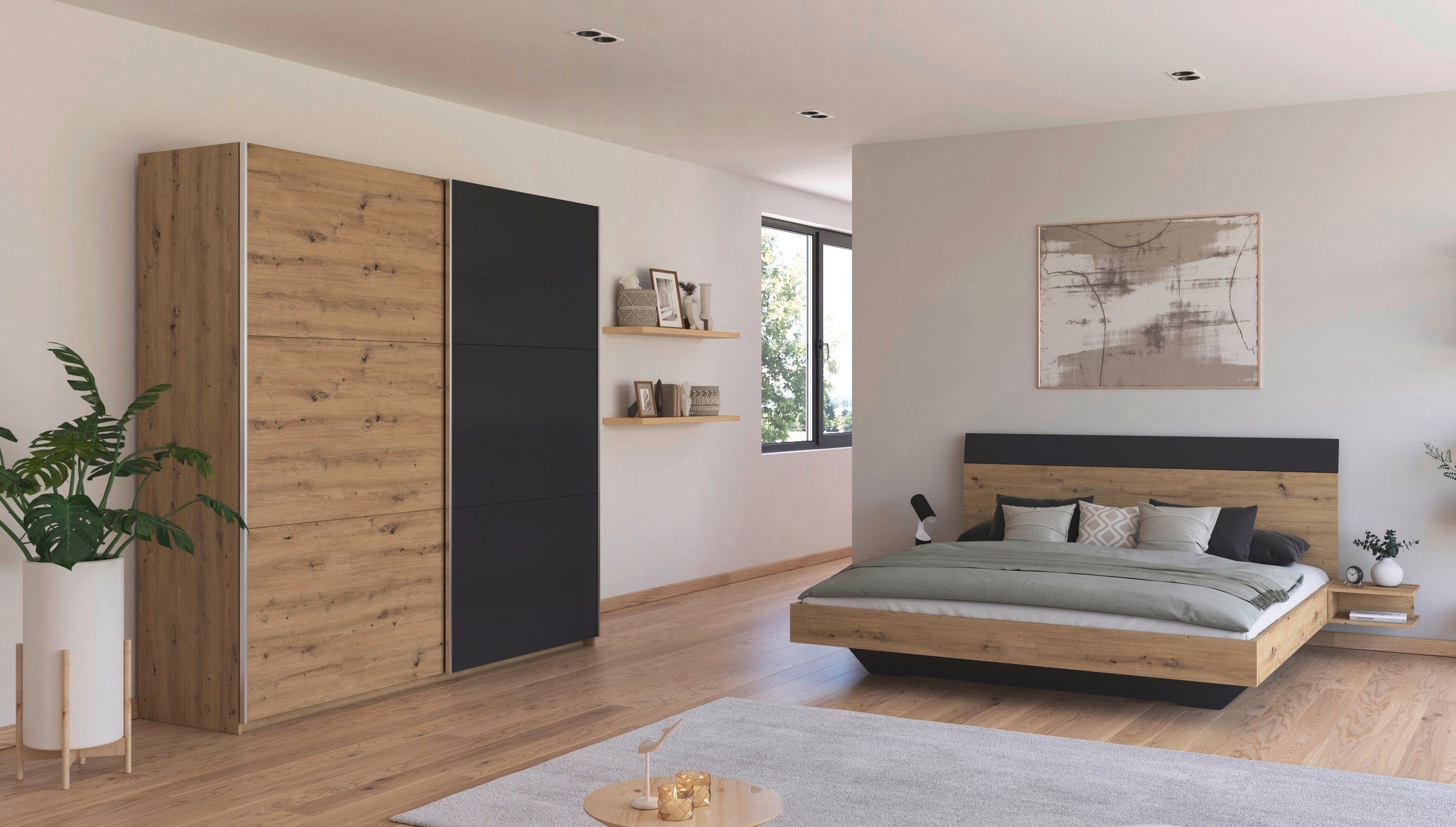 rauch Schlafzimmer-Set "Monza", mit Schwebetürenschrank Breite 218 cm, Bett günstig online kaufen