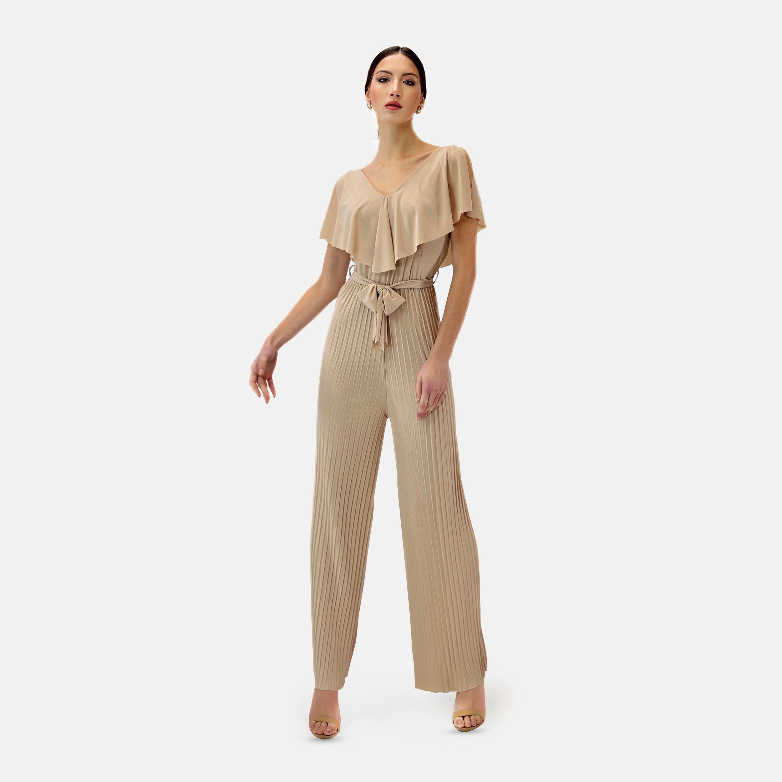 Elara Jumpsuit Elara Damen Jumpsuit V-Schnitt günstig online kaufen