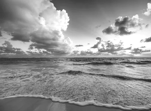 Papermoon Fototapete »Strand Schwarz & Weiß« günstig online kaufen