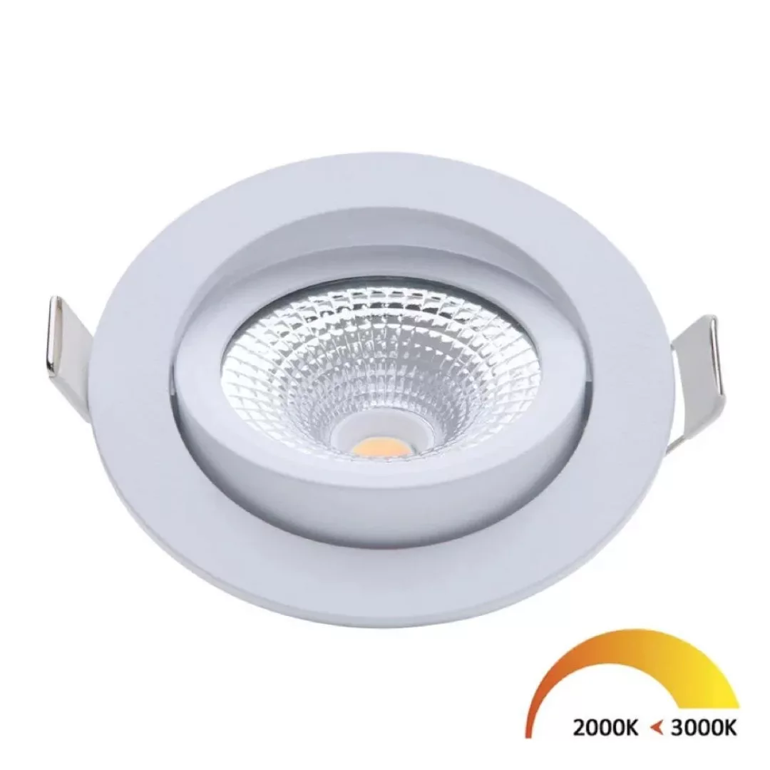 LED Einbaustrahler rund in Weiß 5W 450lm IP54 günstig online kaufen