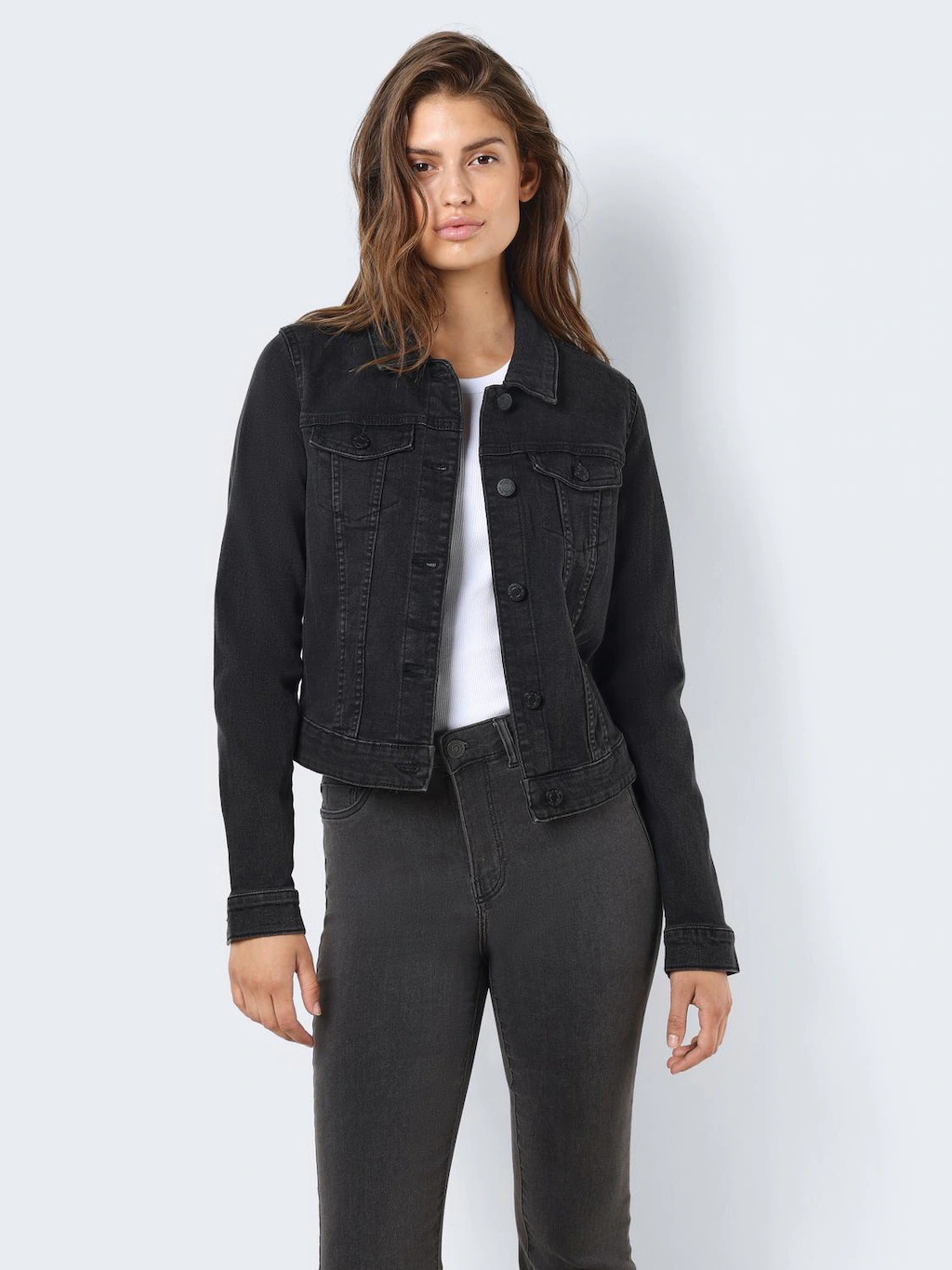 Noisy may Jeansjacke "NMDEBRA L/S BLACK DENIM JACKET NOOS" günstig online kaufen