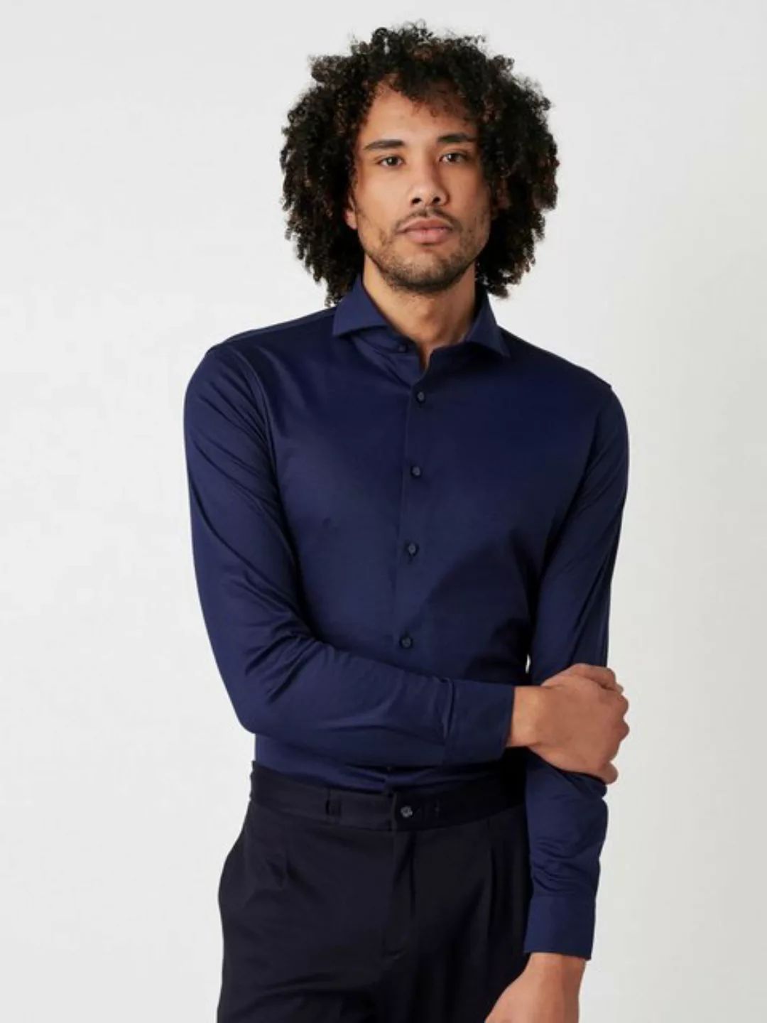 DESOTO Essential Hemd Hai Jersey Navy - Größe 39 günstig online kaufen