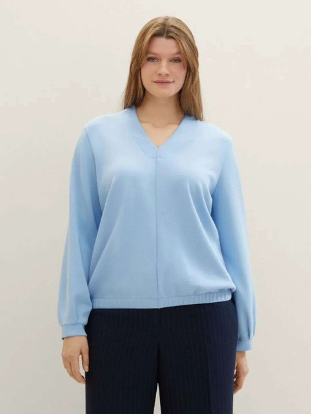TOM TAILOR PLUS Sweatshirt Plus - Scuba Sweatshirt günstig online kaufen