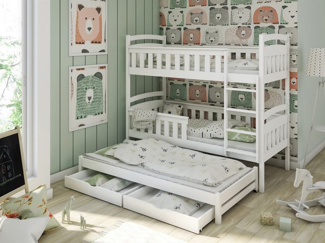 thematys Etagenbett Hochbett Stockbett für 2-3 Kinder mit zwei Schubladen ( günstig online kaufen
