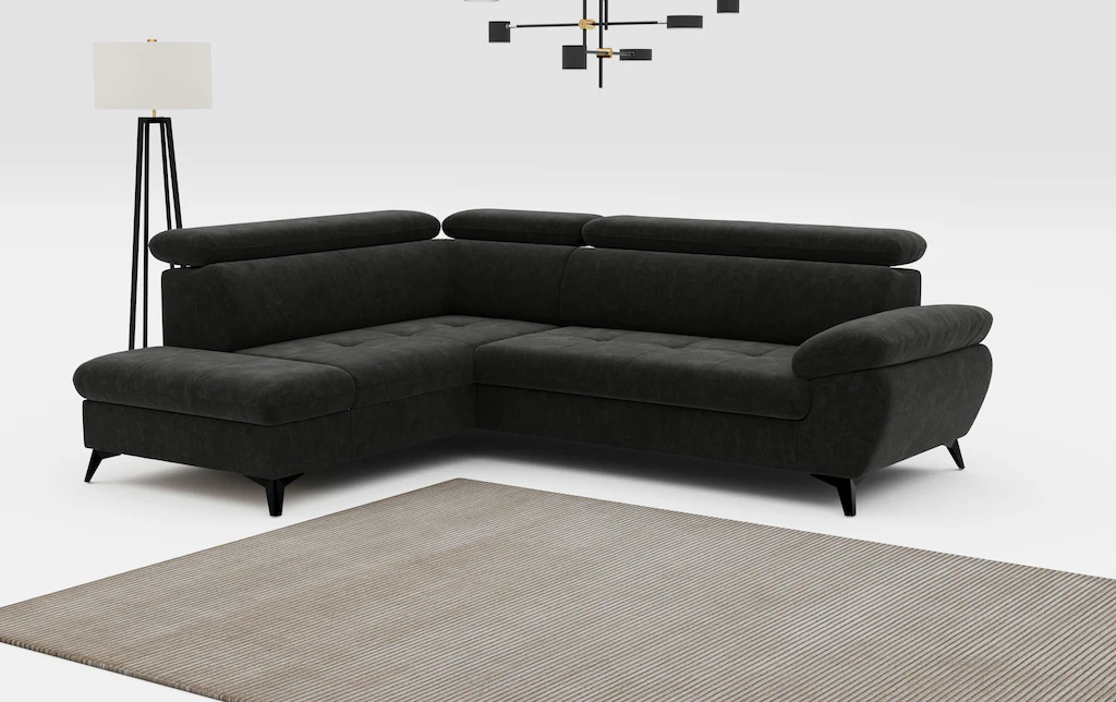 COTTA Ecksofa "Hudson L-Form", mit Kopfteilverstellung, wahlweise mit Bettf günstig online kaufen