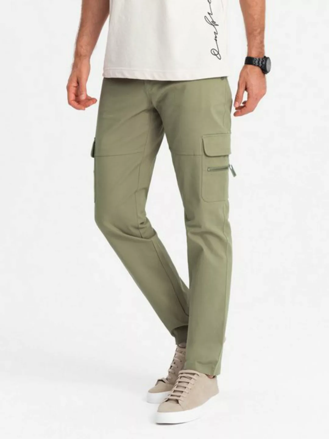 OMBRE Cargohose Herren Cargohose STRAIGHT LEG mit Reißverschlusstaschen günstig online kaufen