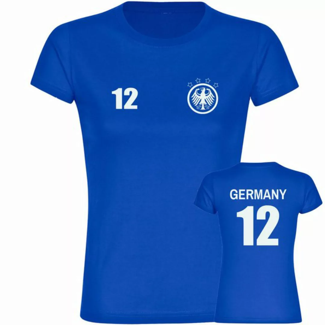 multifanshop T-Shirt Damen Germany - Adler Retro Trikot 12 - Frauen günstig online kaufen