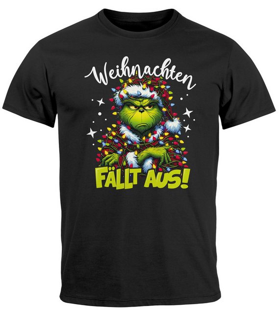 MoonWorks Print-Shirt Herren T-Shirt Weihnachten fällt aus Weihnachtsshirt günstig online kaufen