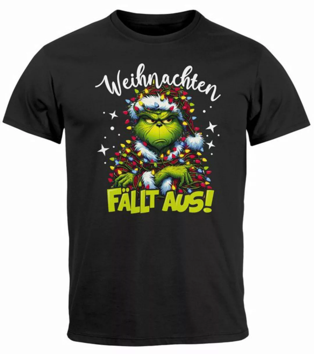 MoonWorks Print-Shirt Herren T-Shirt Weihnachten fällt aus Weihnachtsshirt günstig online kaufen