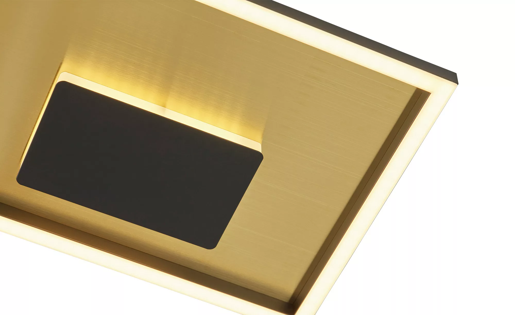 KHG LED-Deckenleuchte  schwarz/goldfarben rechteckig   ¦ gold ¦ Maße (cm): günstig online kaufen