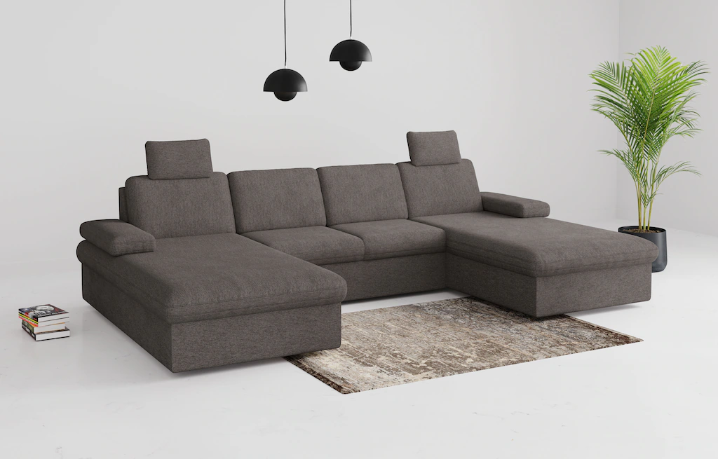 sit&more Wohnlandschaft "Moreno", mit Armteilverstellung,wahlweise mit Bett günstig online kaufen