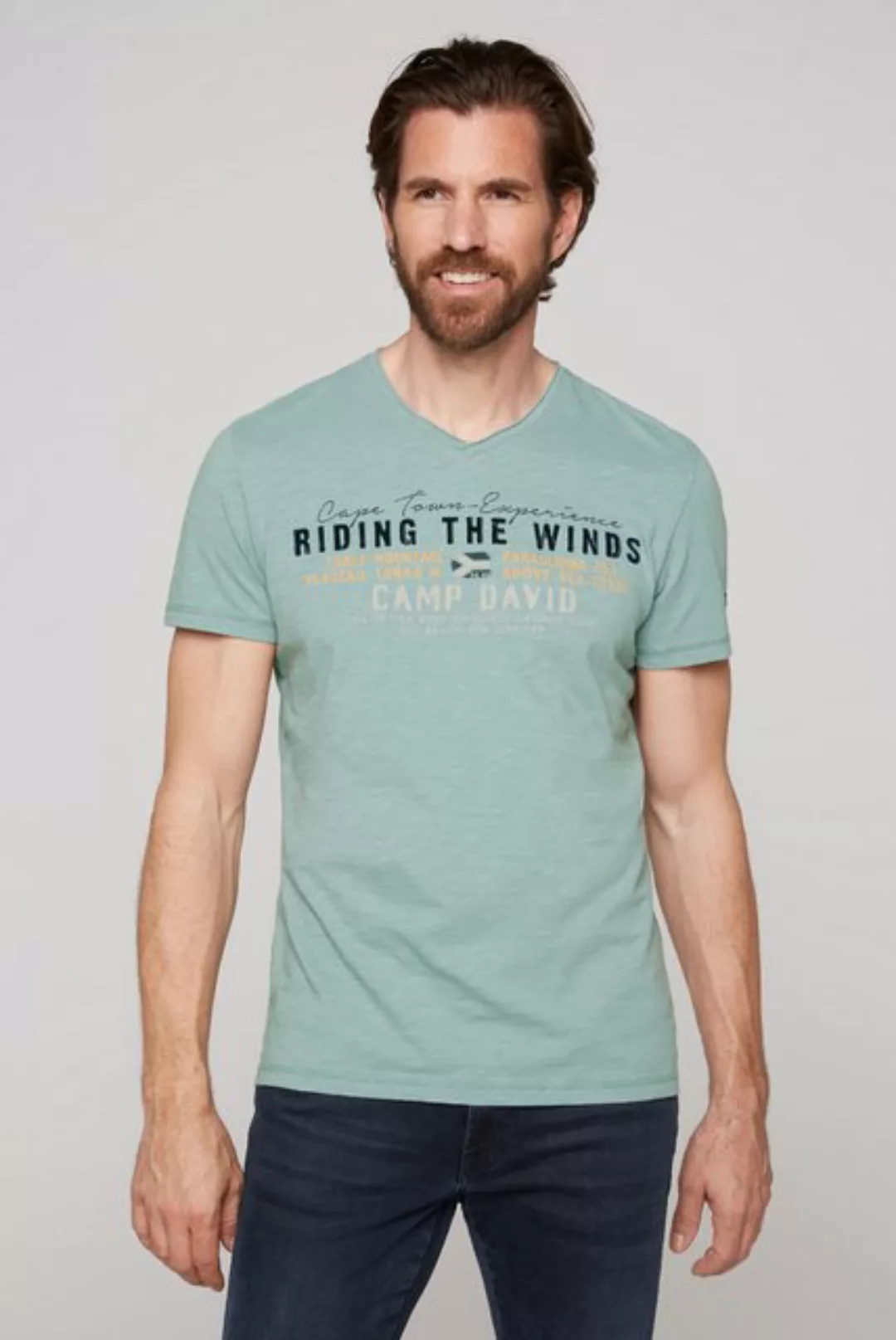 CAMP DAVID V-Shirt aus Baumwolle günstig online kaufen