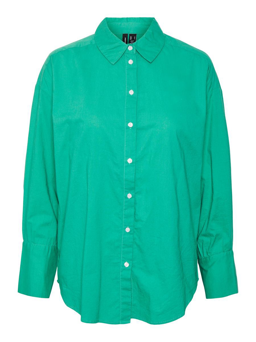 VERO MODA Lange Ärmelbündchen Hemd Damen Grün günstig online kaufen