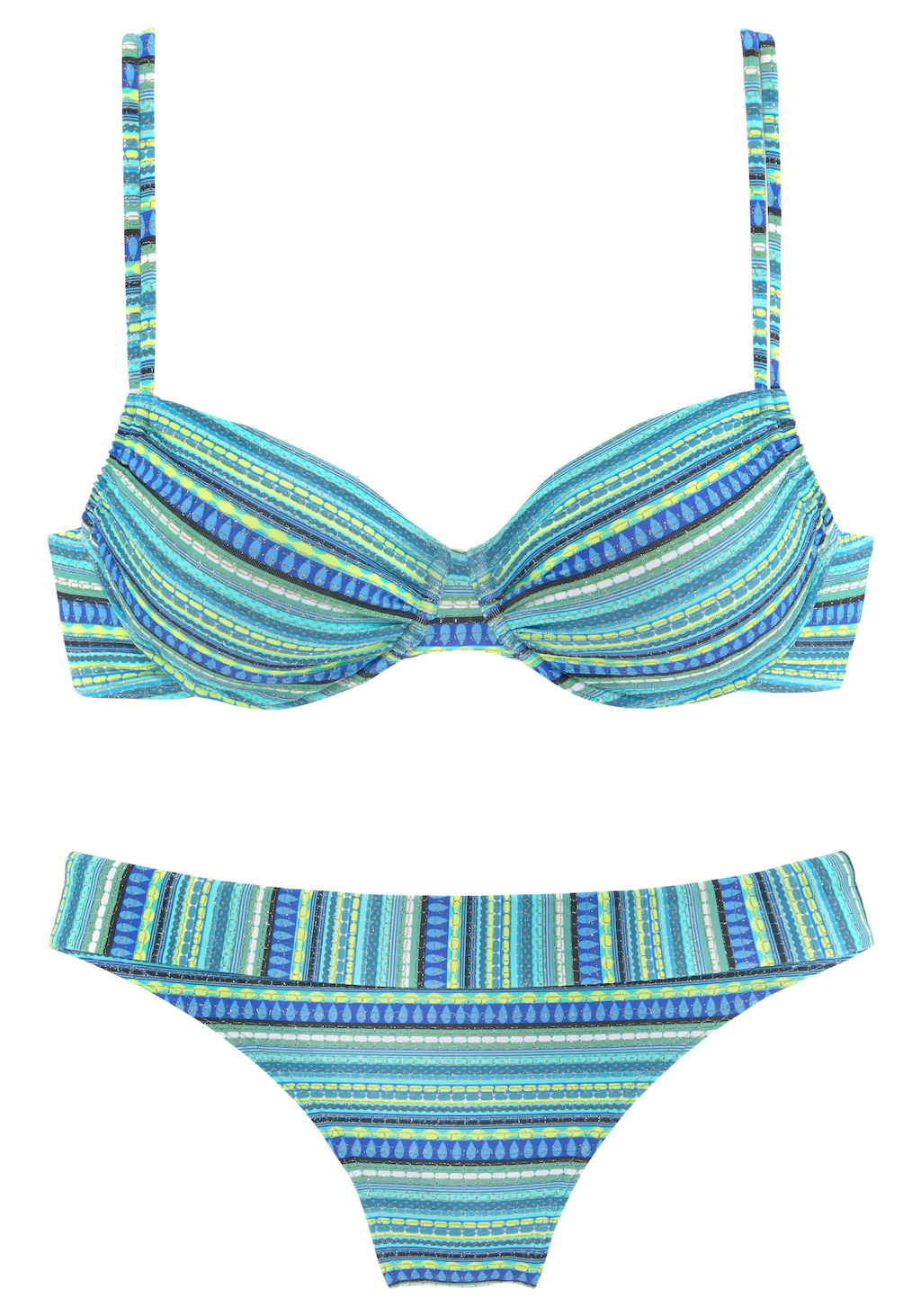 LASCANA Bügel-Bikini, mit glitzernden Streifen günstig online kaufen
