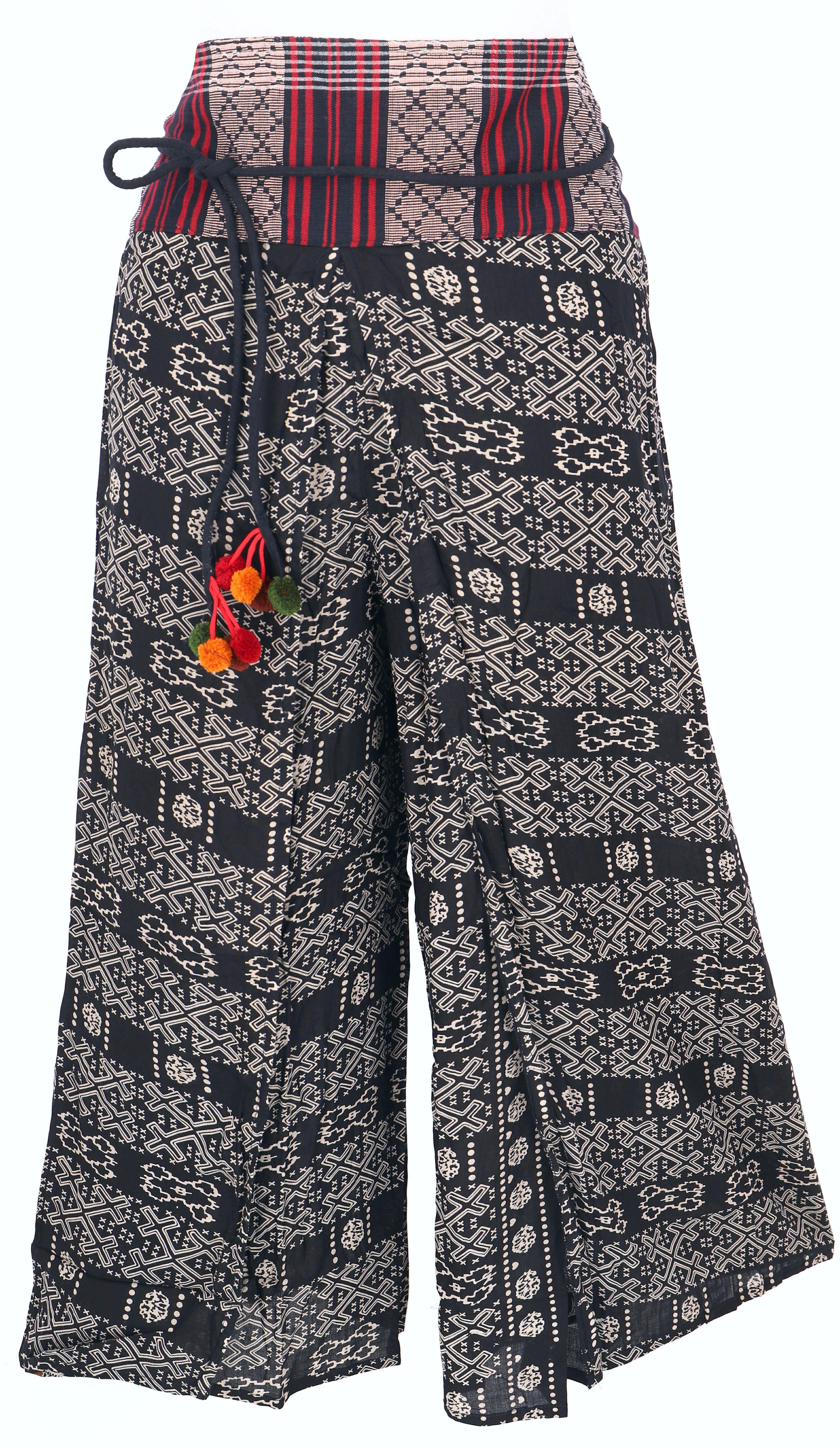 Guru-Shop Relaxhose Palazzohose, offene Boho Sommerhose, günstig online kaufen
