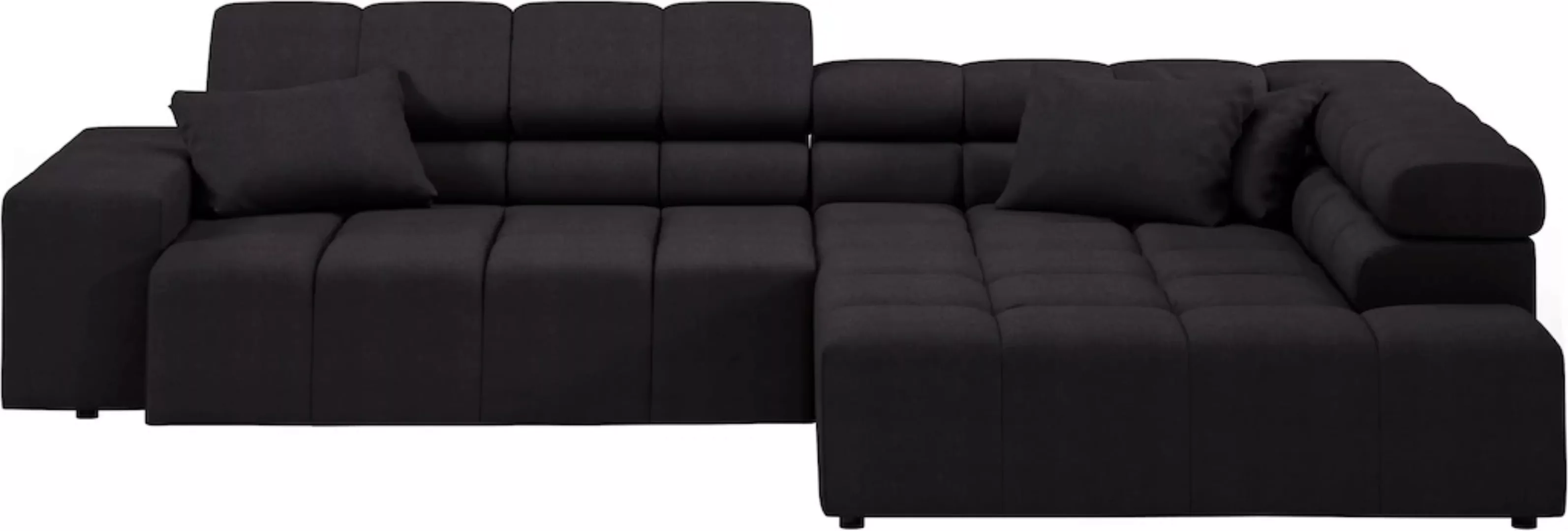 INOSIGN Ecksofa "Ancona incl. Kopfteilverstellung, Zierkissen Breite 319cm, günstig online kaufen