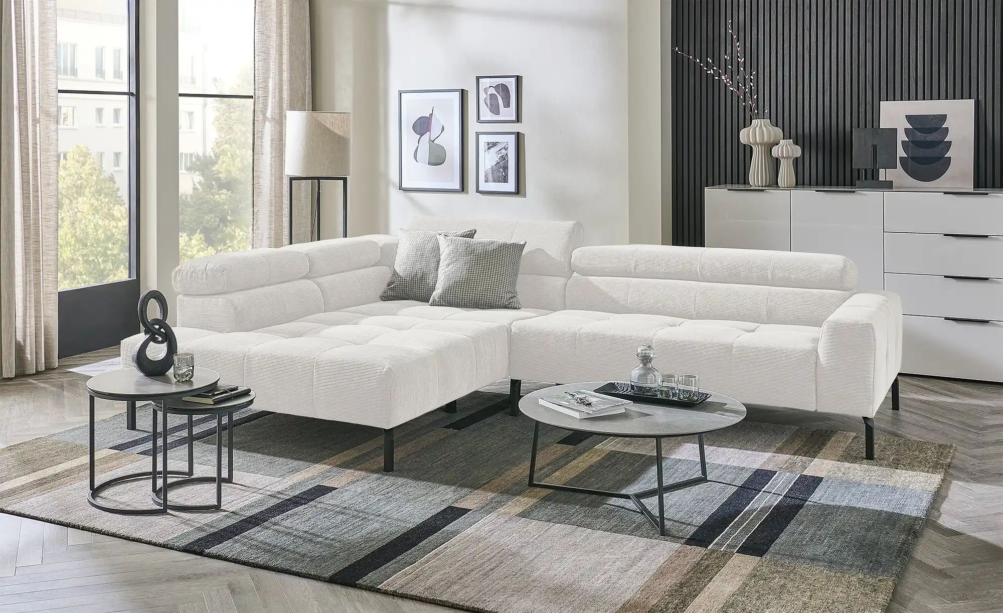 Max Schelling Ecksofa verstellbare Kopfteile MS Verve ¦ grau ¦ Maße (cm): B günstig online kaufen